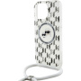 Karl Lagerfeld Ovitek IML Monogram K&CH Heads z vrvico in MagSafe za iPhone 16 Pro Max - prozoren