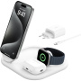 BELKIN Boost Charge 3-v-1 zložljivo magnetno brezžično stojalo za iPhone / Apple Watch / AirPods - 15W - belo