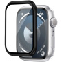 Wiwu kaljeno steklo s kovinskim okvirjem za Apple uro 44mm - črna