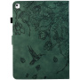Ovitek z režo za kartice Etui Flower Pattern Case za iPad 10.2" (2019-2021) / Air 3 (2019) / Pro 10.5" - temno zelen