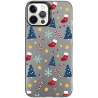 Zaščitni ovitek z božičnim motivom za iPhone 12 Pro Max - siv