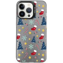 Zaščitni ovitek z božično tematiko za iPhone 13 Pro - siv