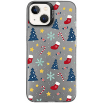Zaščitni ovitek z božično tematiko za iPhone 14 - siv