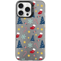 Zaščitni ovitek z božičnim motivom za iPhone 16 Pro Max - siv