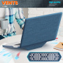 Ovitek s tekstilno površino in stojalom za MacBook Pro 16" (A2485 / A2780 / A2991 / A3186 / A3403 / A3428 / A3429) - temno moder