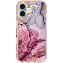 Zaščitni ovitek Marmor za iPhone 16 Plus - roza