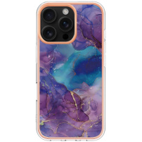 Zaščitni ovitek Marmor za iPhone 16 Pro - vijoličen