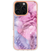 Zaščitni ovitek Marmor za iPhone 16 Pro Max - roza vijoličen