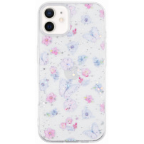 Bleščeč prozorni ovitek za iPhone 12 / 12 Pro - Metulji