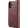DG.Ming 2v1 snemljiva preklopna torbica za iPhone 16 Plus - Wine