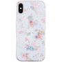 Bleščeč prozoren ovitek za iPhone X / XS - rožice