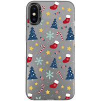 Zaščitni ovitek z božičnim motivom za iPhone XS Max - siv