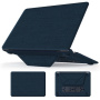 Ovitek s tekstilno površino in stojalom za MacBook Pro 16" (A2485 / A2780 / A2991 / A3186 / A3403 / A3428 / A3429) - temno moder