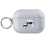 Karl Lagerfeld Embossed Karl and Choupette Heads etui za AirPods Pro 2 (2022) - srebrn