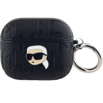 Karl Lagerfeld Embossed Karl Head etui za AirPods 3 - črn