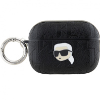 Karl Lagerfeld Embossed Karl Head etui za AirPods Pro 2 (2022) - črn
