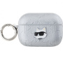 Karl Lagerfeld Embossed Choupette Head etui za AirPods Pro 2 (2022) - srebrn