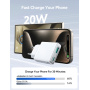 JOYROOM JR-TCF14 hitri polnilni adapter z USB-C / USB-A priključki - 20W - bel