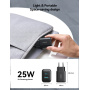 JOYROOM JR-TCF13 hitri polnilni adapter z USB-C / USB-A priključki - 25W - črn