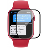 ENKAY zaščitna folija s črnim okvirjem za Apple Watch 41mm - črna