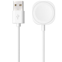 FIXED magnetni polnilni kabel - USB-A na magnetni plošček za Apple Watch - 1 m - bel