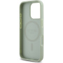 Guess Grained Classic Ovitek z logotipom MagSafe za iPhone 16 Pro - zelen