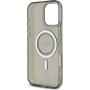 Guess IML Rhinestones Ring Cover z MagSafe za iPhone 16 Pro Max - siv