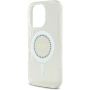 Guess Ovitek IML Rhinestones Ring z MagSafe za iPhone 16 Pro - prozoren