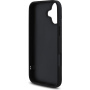 Guess Prešit ovitek za iPhone 16 - črn