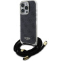 Guess 4G IML Printed Crossbody Case z vrvico za iPhone 16 Pro - siv