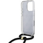 Guess 4G IML Printed Crossbody Case z vrvico za iPhone 16 Pro - siv