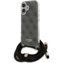 Guess 4G IML Printed Crossbody Case z vrvico za iPhone 16 - rjav