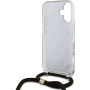 Guess 4G IML Printed Crossbody Case z vrvico za iPhone 16 - rjav