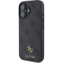 Guess 4G Small Metal Logo Cover z MagSafe za iPhone 16 - siv
