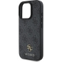 Guess 4G majhen kovinski ovitek z logotipom MagSafe za iPhone 16 Pro - siv