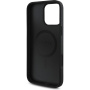 Guess 4G majhen kovinski ovitek z logotipom MagSafe za iPhone 16 Pro - siv