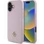 Guess Grained 4G Small Metal Logo Case z MagSafe za iPhone 16 - roza