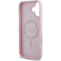 Guess Grained 4G Small Metal Logo Case z MagSafe za iPhone 16 - roza