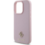 Guess Grained 4G Small Metal Logo Case z MagSafe za iPhone 16 Pro - roza