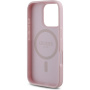 Guess Grained 4G Small Metal Logo Case z MagSafe za iPhone 16 Pro - roza