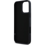 Karl Lagerfeld 3D gumijast bleščeč ovitek z logotipom za iPhone 16 Pro Max - črn