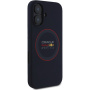 Oracle Red Bull Racing Silikonski ovitek Red Ring z MagSafe za iPhone 16 - temno moder