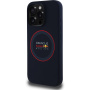 Oracle Red Bull Racing Silikonski ovitek Red Ring z MagSafe za iPhone 16 Pro - temno moder