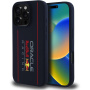 Oracle Red Bull Racing Silikonski ovitek Vertical Logo z MagSafe za iPhone 16 Pro - temno moder
