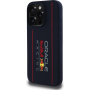 Oracle Red Bull Racing Silikonski ovitek Vertical Logo z MagSafe za iPhone 16 Pro - temno moder