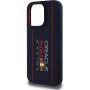 Oracle Red Bull Racing Silikonski ovitek Vertical Logo z MagSafe za iPhone 16 Pro - temno moder