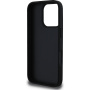 Guess Grained 4G Metal Logo Case za iPhone 16 Pro - črn