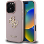 Guess Grained 4G Metal Logo Case za iPhone 16 Pro - roza