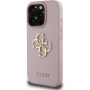 Guess Grained 4G Metal Logo Case za iPhone 16 Pro - roza
