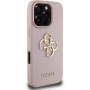 Guess Grained 4G Metal Logo Case za iPhone 16 Pro - roza
